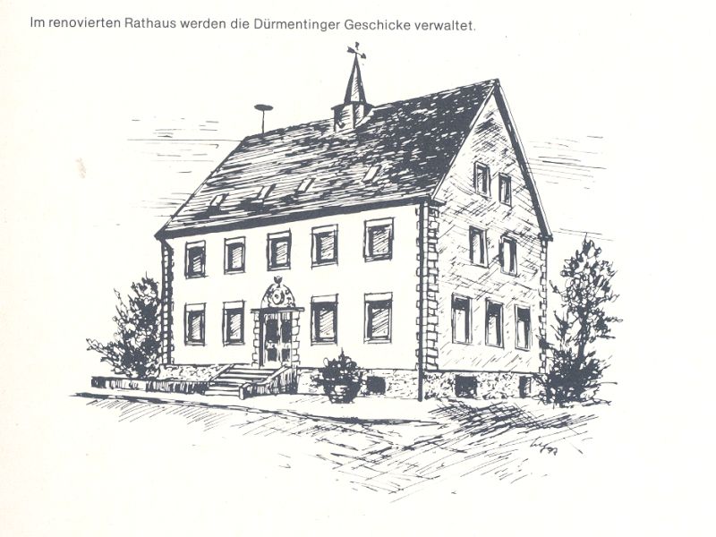 Rathaus neu aufgebaut nach Brand